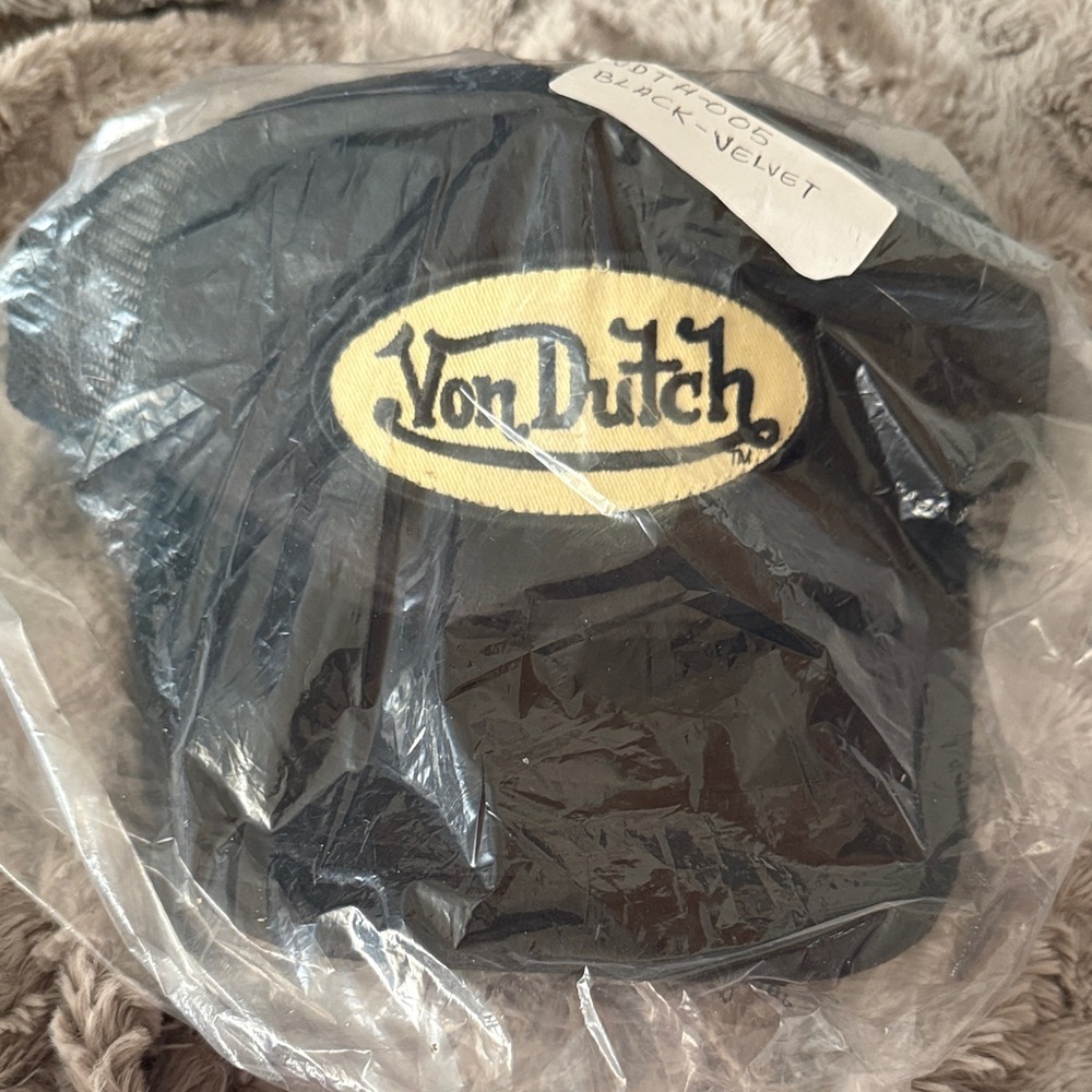 SUPER CRAZY SUNDAY SALE! 
NWOT Von Dutch Black Velvet Trucker Hat